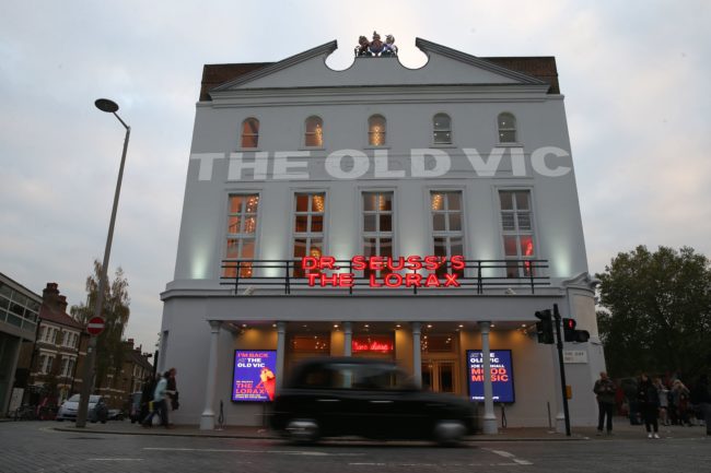 General views of The Old Vic theatre on the Cut in central London on November 2, 2017. Former workers at The Old Vic, where US actor Kevin Spacey was its artistic director from 2003 to 2015, told The Guardian newspaper that the London theatre ignored allegations of groping and inappropriate sexual behaviour on November 2, 2017. / AFP PHOTO / Daniel LEAL-OLIVAS (Photo credit should read DANIEL LEAL-OLIVAS/AFP/Getty Images)