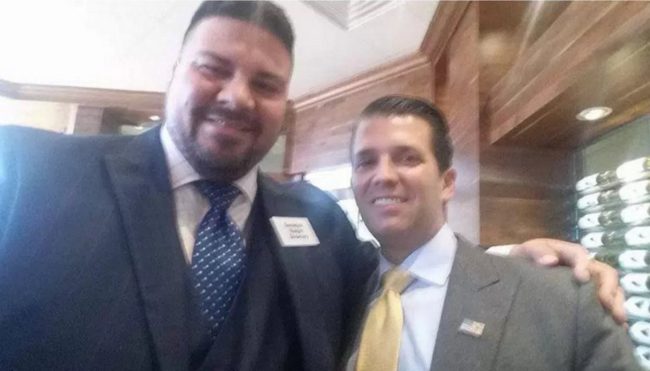 Ralph Shortey with Donald Trump Jr - the day after he was caught in the hotel room