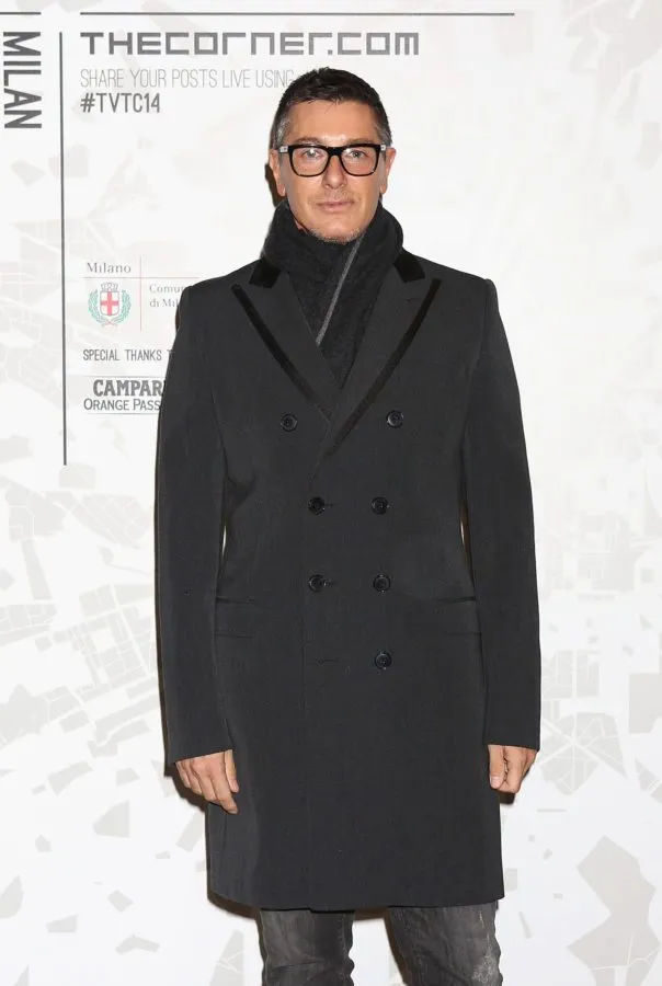MILAN, ITALY - FEBRUARY 19: Stefano Gabbana attends the The Vogue Talents Corner fashion show during Milan Fashion Week Womenswear Autumn/Winter 2014 on February 19, 2014 in Milan, Italy. (Photo by Vincenzo Lombardo/Getty Images)