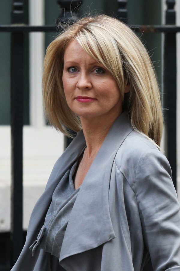 LONDON, ENGLAND - JULY 15:  Esther McVey, Minister for Employment and Disabilities, arrives at Downing Street on July 15, 2014 in London, England. British Prime Minister David Cameron is conducting a reshuffle of his Cabinet team with a greater number of women expected to be appointed to senior positions.  (Photo by Oli Scarff/Getty Images)