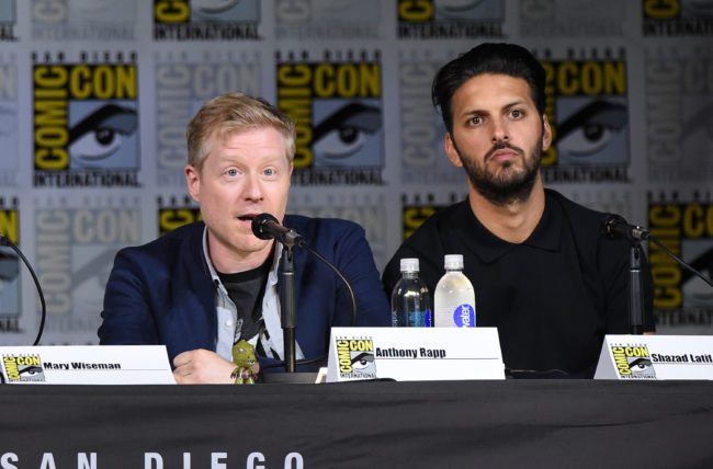 SAN DIEGO, CA - JULY 22:  Anthony Rapp and Shazad Latif attend "Star Trek: Discovery" panel during Comic-Con International 2017 at San Diego Convention Center on July 22, 2017 in San Diego, California.  (Photo by Mike Coppola/Getty Images)