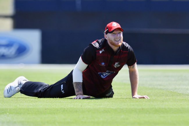 CHRISTCHURCH, NEW ZEALAND - DECEMBER 10:  Ben Stokes of Canterbury looks dejected after missing a catch during the One Day Ford Trophy Cup match between Canterbury and Northern Districts on December 10, 2017 in Christchurch, New Zealand.  (Photo by Kai Schwoerer/Getty Images)