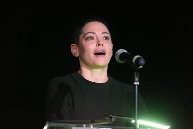 LOS ANGELES, CA - APRIL 09:  Actor Rose McGowan speaks onstage at the screening of 'Lady in the Dark' during the 2017 TCM Classic Film Festival on April 9, 2017 in Los Angeles, California. 26657_006  (Photo by Matt Winkelmeyer/Getty Images for TCM)