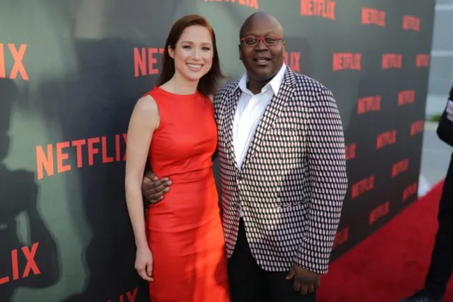 NORTH HOLLYWOOD, CA - MAY 04: (L-R) Ellie Kemper and Tituss Burgess attend Netflix's "Unbreakable Kimmy Schmidt" for your consideration event red carpet at Saban Media Center on May 4, 2017 in North Hollywood, California. (Photo by Neilson Barnard/Getty Images)