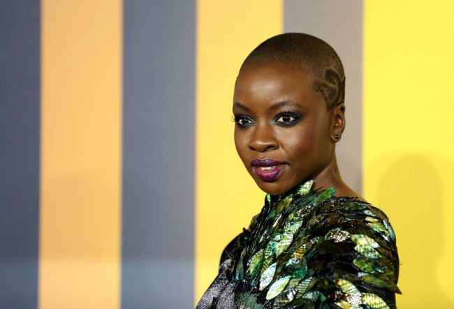 LONDON, ENGLAND - FEBRUARY 08:  Danai Gurira attends the European Premiere of 'Black Panther' at Eventim Apollo on February 8, 2018 in London, England.  (Photo by Tim P. Whitby/Tim P. Whitby/Getty Images)
