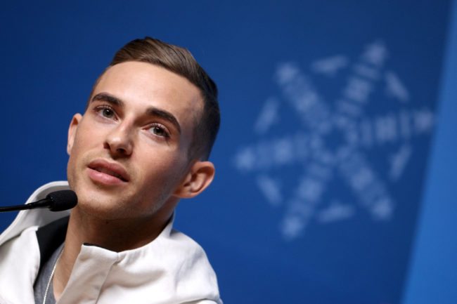 PYEONGCHANG-GUN, SOUTH KOREA - FEBRUARY 13:  United States Figure Skater Adam Rippon speaks during a press conference at the Main Press Centre on February 13, 2018 in Pyeongchang-gun, South Korea.  (Photo by Chris Graythen/Getty Images)