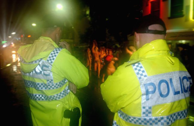 Police at Sydney Mardi Gras