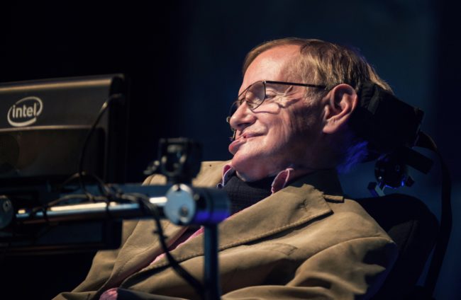 British theoretical physicist professor Stephen Hawking gives a lecture during the Starmus Festival on the Spanish Canary island of Tenerife on September 23, 2014. AFP PHOTO / DESIREE MARTIN (Photo credit should read DESIREE MARTIN/AFP/Getty Images)