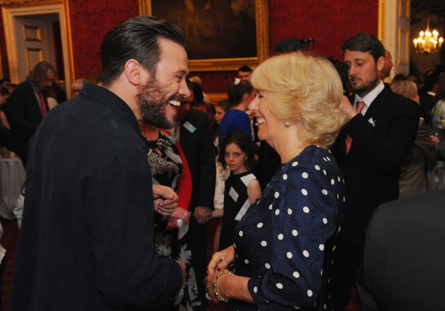 LONDON, ENGLAND - MAY 29: Camilla, Duchess of Cornwall and Will Young atend The Final Of BBC2's 500 Words Competition St James Palace on May 29, 2015 in London, England. (Photo by Eamonn M. McCormack - WPA Pool/Getty Images)
