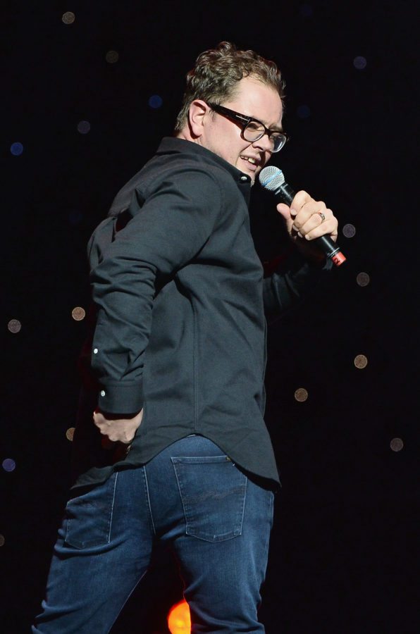 LONDON, ENGLAND - NOVEMBER 26:  Alan Carr performs at Absolute Radio Live in aid of Stand Up To Cancer at London Palladium on November 26, 2017 in London, England.  (Photo by Jeff Spicer/Getty Images)