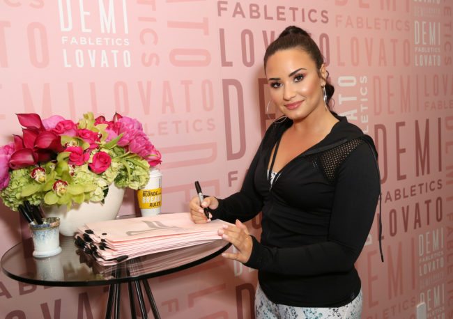 TORRANCE, CA - JANUARY 27: Demi Lovato visits Fabletics at Del Amo Fashion Center on January 27, 2018 in Torrance, California. (Photo by Rachel Murray/Getty Images for Fabletics)