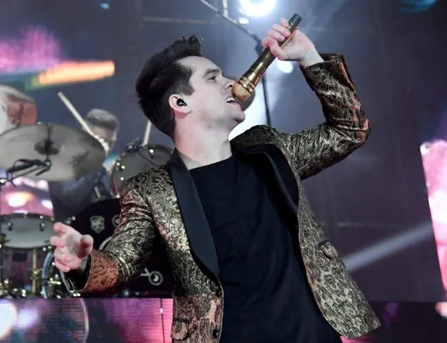 LAS VEGAS, NV - MARCH 24: Recording artist Brendon Urie of Panic! at the Disco performs at the Mandalay Bay Events Center on March 17, 2017 in Las Vegas, Nevada. (Photo by Ethan Miller/Getty Images)