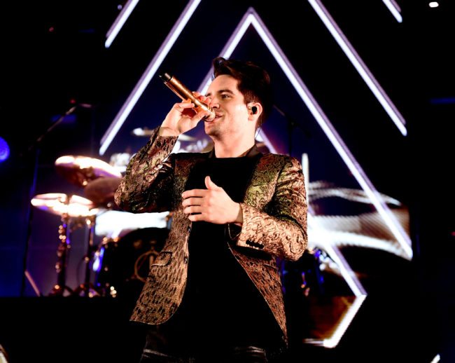 INGLEWOOD, CA - MARCH 28: Singer/songwriter Brendon Urie of Panic! At The Disco performs at The Forum on March 28, 2017 in Inglewood, California. (Photo by Kevin Winter/Getty Images)