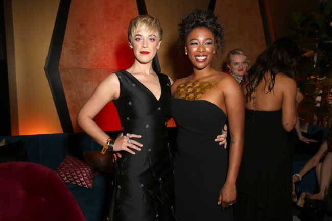 BEVERLY HILLS, CA - JANUARY 07: Writer Lauren Morelli and actor and Samira Wiley attend Hulu's 2018 Golden Globes After Party at The Beverly Hilton Hotel on January 7, 2018 in Beverly Hills, California. (Photo by Rachel Murray/Getty Images for Hulu)