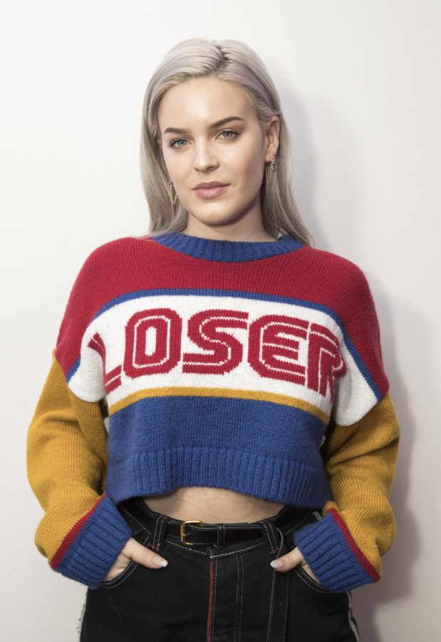 LONDON, ENGLAND - MARCH 15:  Anne Marie visits Kiss FM Studio's on March 15, 2018 in London, England.  (Photo by John Phillips/Getty Images)