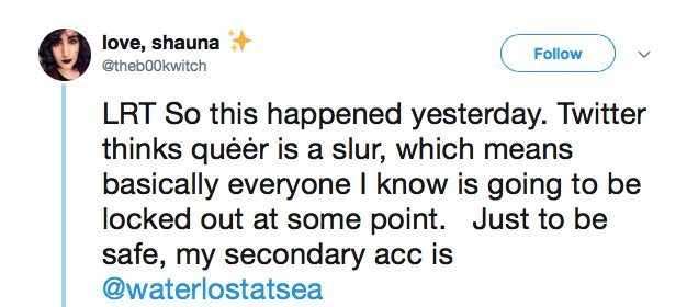 Tweet about what queer means