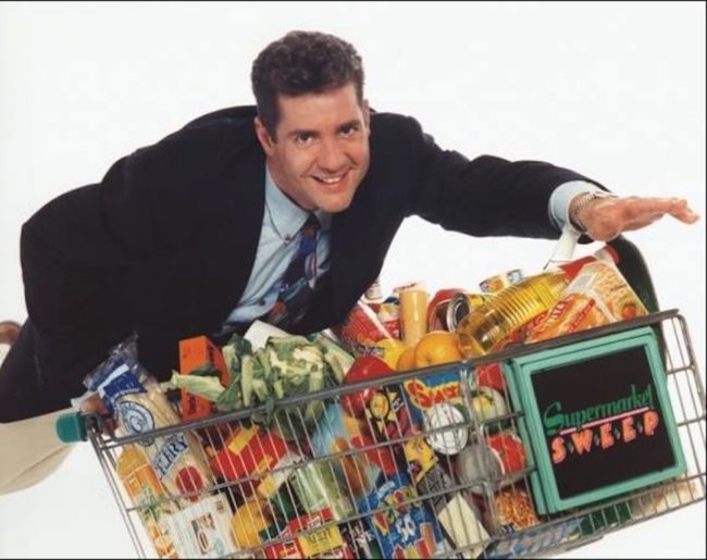 Dale Winton on Supermarket Sweep, who died in 2018