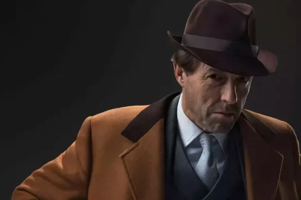 Hugh Grant as Jeremy Thorpe in A Very English Scandal.