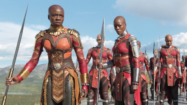 Okoye and Ayo in Black Panther