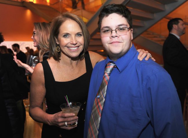 NEW YORK, NY - FEBRUARY 02: Journalist Katie Couric (L) and Gavin Grimm attend as National Geographic hosts the world premiere screening of "Gender Revolution: A Journey With Katie Couric" on February 2, 2017 in New York City. (Photo by Brad Barket/Getty Images for National Geographic)