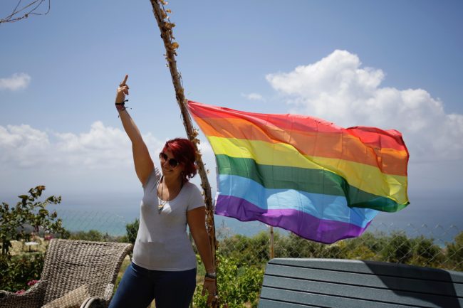 Members of Lebanon's LGBTQ community attend a picnic the coastal city of Batroun, north of Beirut, on May 21, 2017, as part of the Beirut Pride week aimed at raising awarness about the rights of the community. / AFP PHOTO / IBRAHIM CHALHOUB (Photo credit should read IBRAHIM CHALHOUB/AFP/Getty Images)