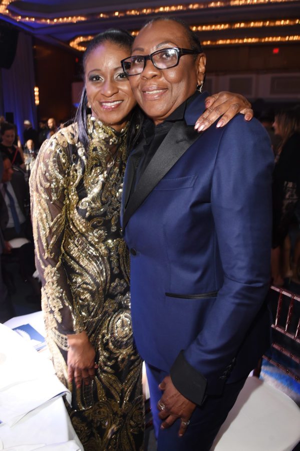 NEW YORK, NY - MAY 05: Gloria Carter (R) attends the 29th Annual GLAAD Media Awards at The Hilton Midtown on May 5, 2018 in New York City.  (Photo by J. Merritt/Getty Images for GLAAD)
