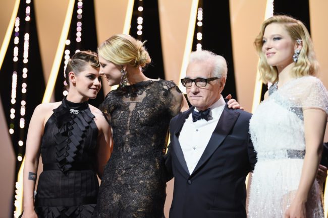 CANNES, FRANCE - MAY 08:  (L-R) Jury member Kristen Stewart, jury president Cate Blanchett, director Martin Scorsese and jury member, Lea Seydoux appear onstage at the opening ceremony during the 71st annual Cannes Film Festival at Palais des Festivals on May 8, 2018 in Cannes, France.  (Photo by Pascal Le Segretain/Getty Images)