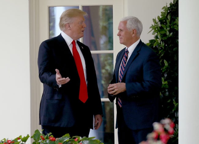 U.S. President Donald Trump and Vice President Mike Pence (Win McNamee/Getty)