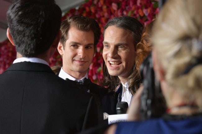 NEW YORK, NY - JUNE 10: Andrew Garfield and Jordan Roth attend the 72nd Annual Tony Awards at Radio City Music Hall on June 10, 2018 in New York City. (Photo by Dia Dipasupil/Getty Images for Tony Awards Productions)