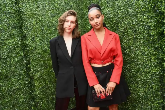 SANTA MONICA, CA - JUNE 16:  Recording artist King Princess (L) and actor Amandla Stenberg attend the 2018 MTV Movie And TV Awards at Barker Hangar on June 16, 2018 in Santa Monica, California.  (Photo by Emma McIntyre/Getty Images for MTV)