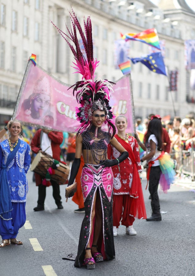 LONDON, ENGLAND - JULY 07: A parade goer during Pride In London on July 7, 2018 in London, England. It is estimated over 1 million people will take to the streets and approximately 30,000 people and 472 organisations will join the annual parade, which is one of the world's biggest LGBT+ celebrations. 