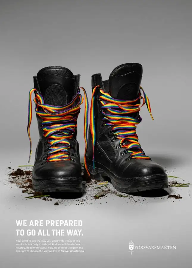 A Pride advert from the Swedish Armed Forces