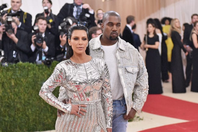 NEW YORK, NY - MAY 02: Kim Kardashian (L) and Kanye West attend the "Manus x Machina: Fashion In An Age Of Technology" Costume Institute Gala at Metropolitan Museum of Art on May 2, 2016 in New York City. (Photo by Mike Coppola/Getty Images for People.com)