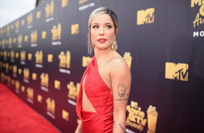 Halsey attends the 2018 MTV Movie And TV Awards on June 16, 2018   (Christopher Polk/Getty Images for MTV)