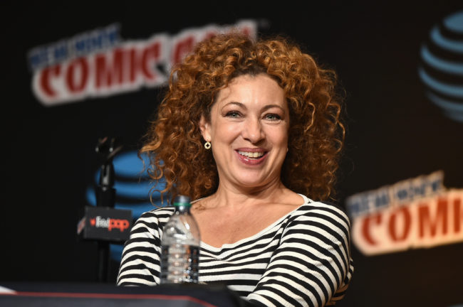 Doctor Who star Alex Kingston speaks at the Tales from the TARDIS panel at Jacob Javits Center on October 6, 2016 in New York City.