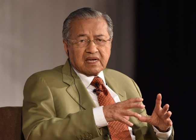 Malaysia's former prime minister Mahathir bin Mohamad 
