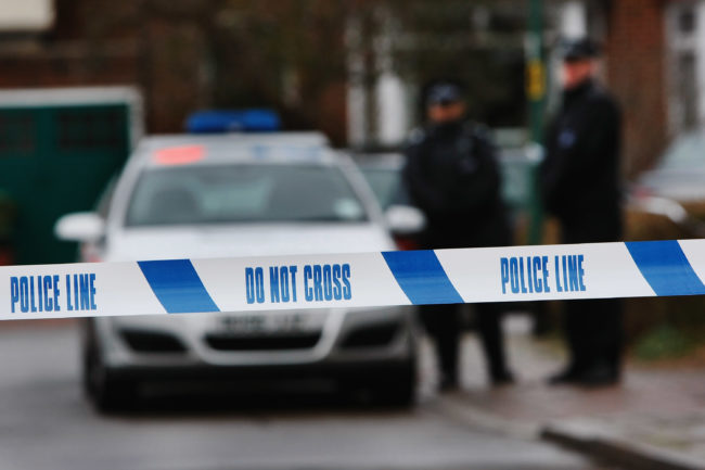 London sexual assault: Police tape is pictured in London, England.