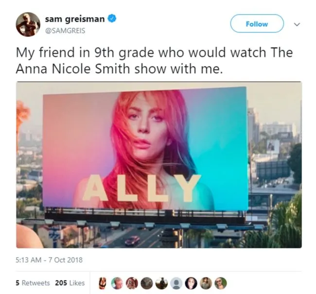 Gay memes: The billboard in A Star Is Born was transformed into a meme by Queer Twitter