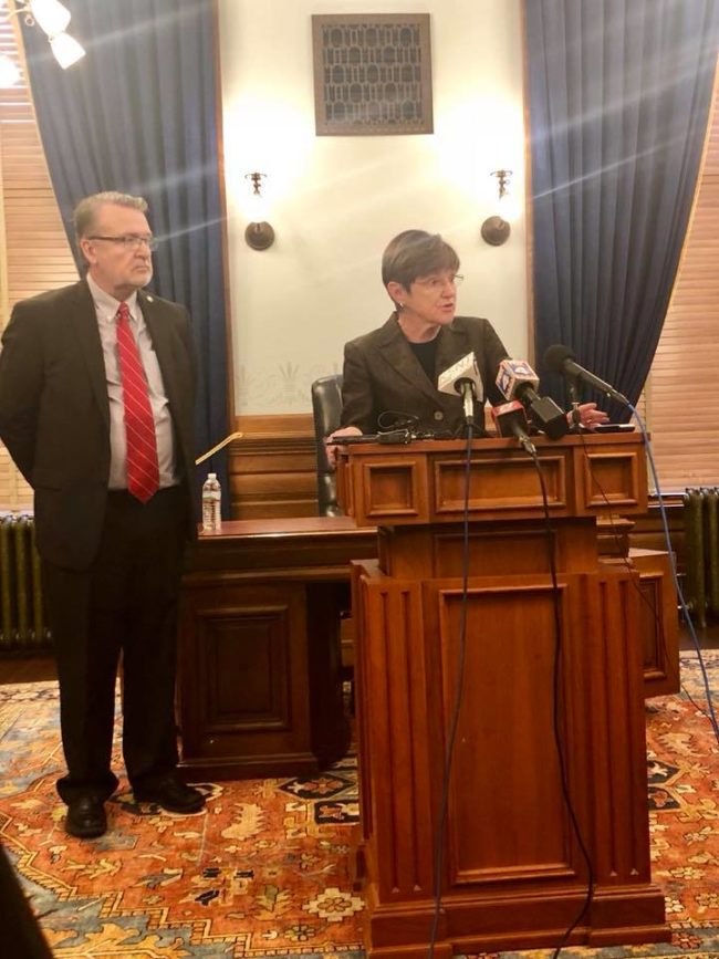 Kansas governor-elect Laura Kelly promised to reinstate protections against LGBT discrimination at a press conference.