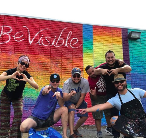 The Be Visible Pride Wall in Houston, Texas