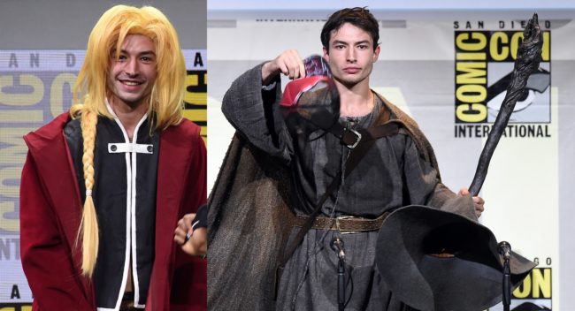 Ezra Miller's outfits at Comic-Con