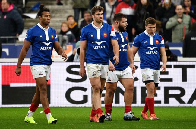 Photo of the French rugby team.