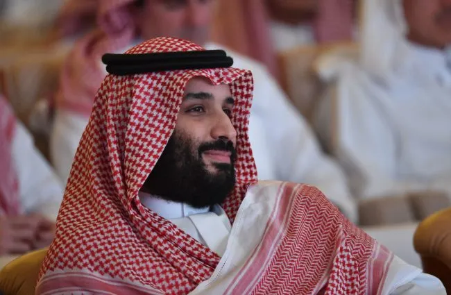Saudi Crown Prince Mohammed bin Salman pictured at a conference in Riyadh, Saudi Arabia, where gay sex is still punishable by death penalty.