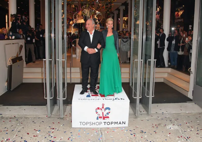 Sir Philip Green and Kate Moss at a Topshop Topman opening in New York City in 2009. (Andrew H. Walker/Getty)