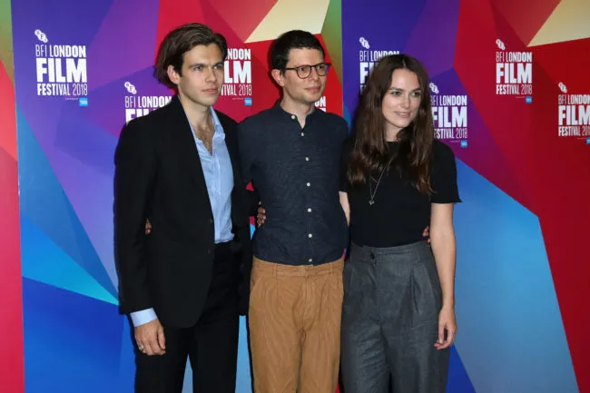 Keira Knightley with husband James Righton and comedian Simon Amstell 