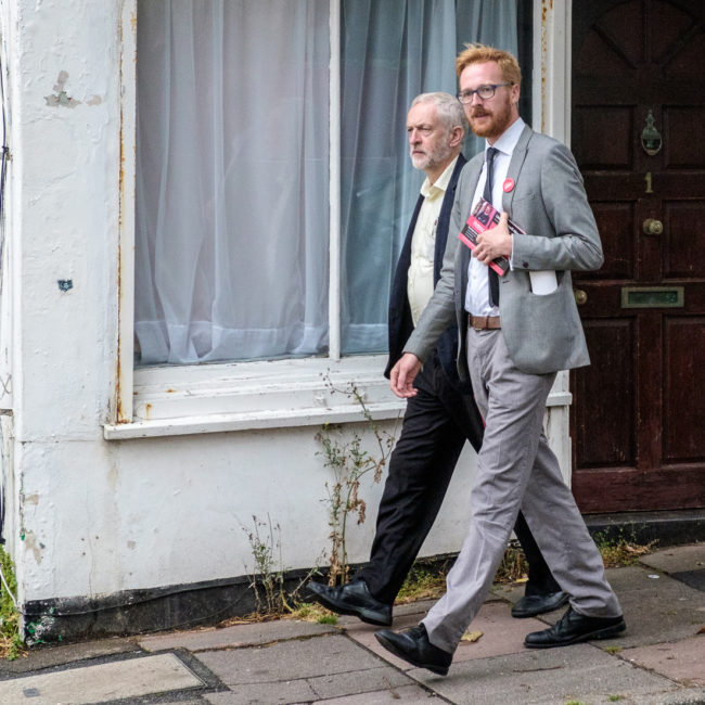 Lloyd Russell-Moyle with Jeremy Corbyn