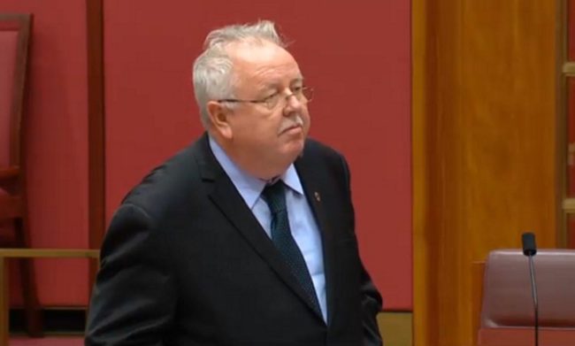 Pro-life Barry O'Sullivan makes a speech in the Australian Parliament