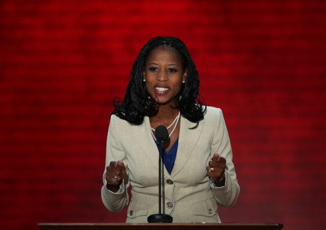 Utah Rep. Mia Love speaks during the Republican National Convention.
