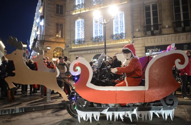 Santa Claus in a sleigh. A councillor in Newton Aycliffe, County Durham, is trying to ban women from playing Santa Claus