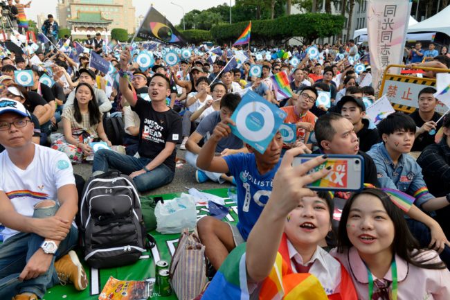 Thousands of LGBT activists attended the rally in Taiwan